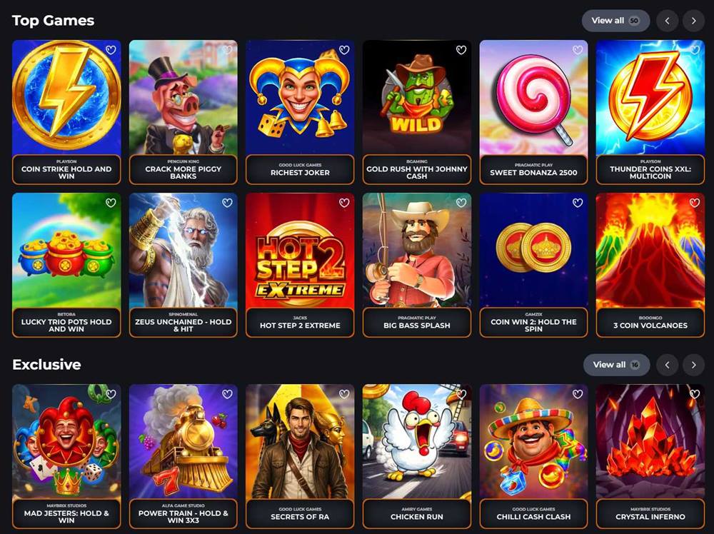 Top games at Corgibet: Coin Strike, Sweet Bonanza 2500, Richest Joker, Gold Rush with Johnny Cash and more